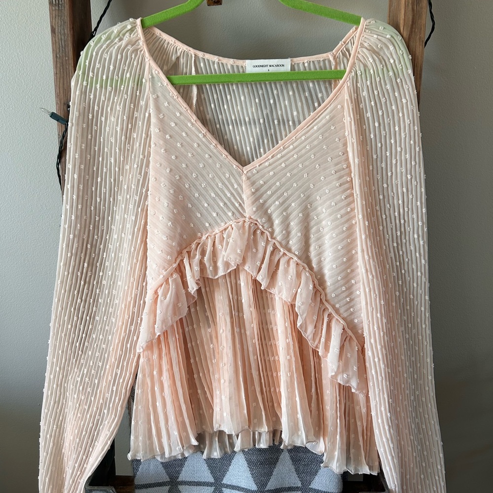 Cream blouse, Brand new with tags, never worn. Goodnight Macaroon